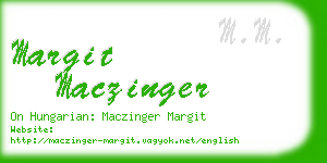 margit maczinger business card